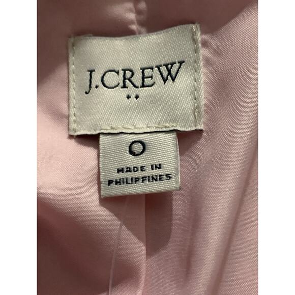 J Crew Houndstooth Blazer Pink Career Jacket Business Casual Wool Blend Womens 0 - Picture 9 of 9